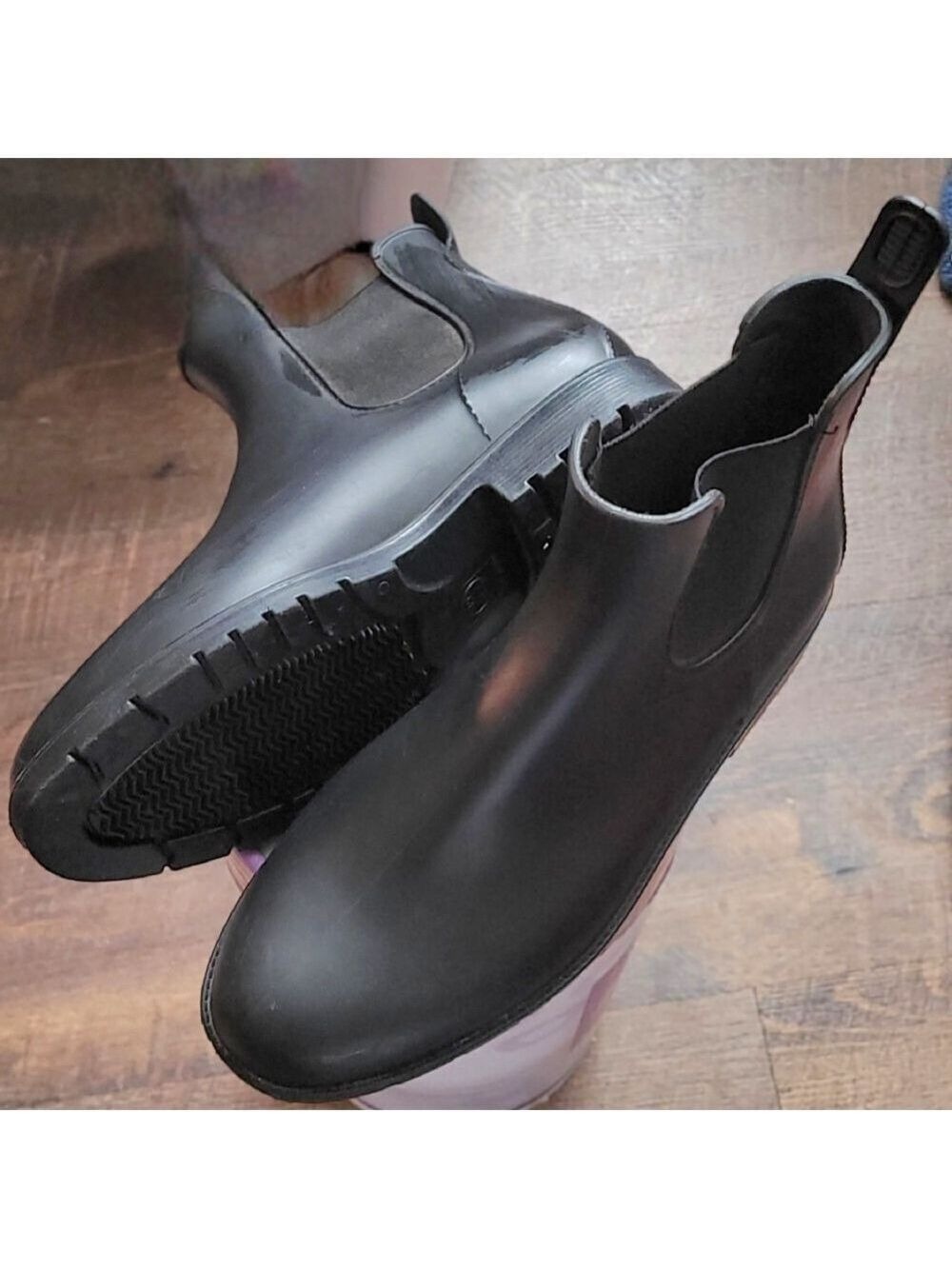 Chelsea-style ankle rain boots Sz 8.5 - Picture 2 of 7